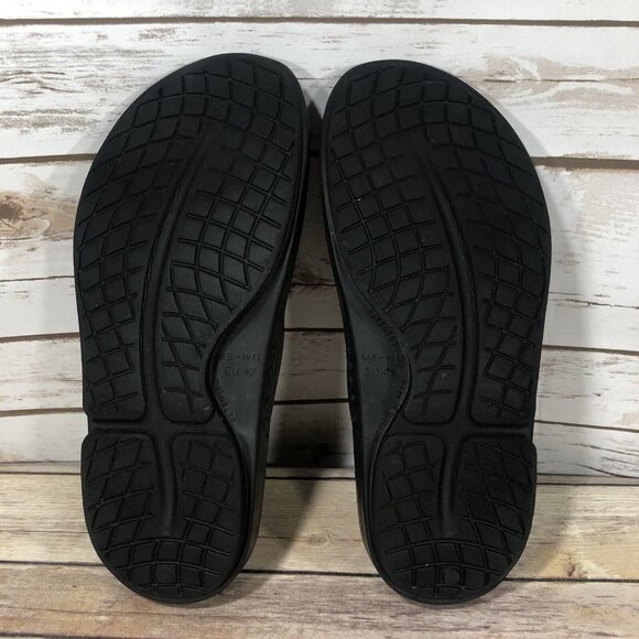 Oofos Ooahh Slip On Sandals Mens Size 9 Recovery Casual Comfort Black Rubber - Picture 12 of 12